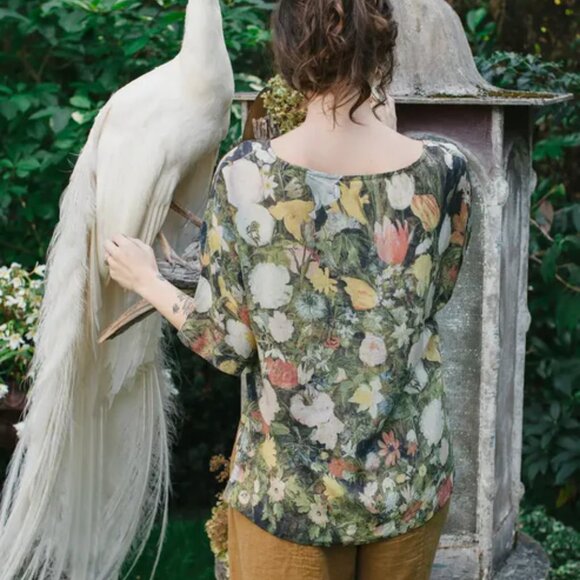 NWT Market of Stars I Dream In Flowers Luxe Bamboo Tee Floral Print S/M - Picture 7 of 12